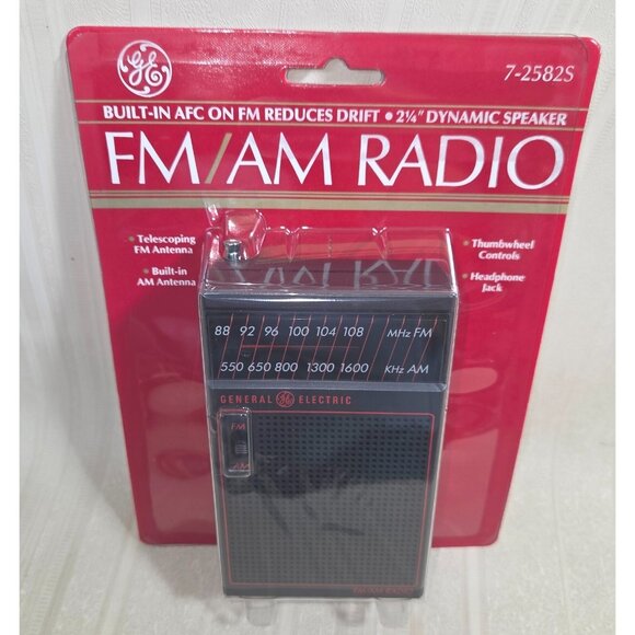 GE AM / FM Handheld Portable Radio 7-2582S New. Sealed - Picture 2 of 11